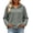 Green, variant on Women's V Neck Hooded Waffle Long Sleeve T Shirts Oversized Comfy Pullover Tops Lightweight Casual Blouse