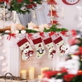 thumbnail image 5 of PULLIMORE Personalized Christmas Stockings Santa Snowman Reindeer Penguin Xmas Stocking Decorations (Reindeer), 5 of 9