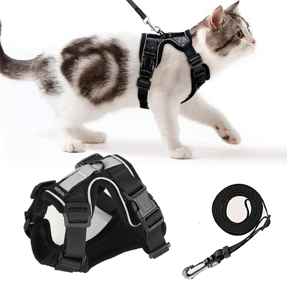 Jiyaru Pet Harness Leash Cat Safety Strap Kitten Vest Clothes Lead Walking Collar #1 M 