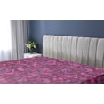 thumbnail image 5 of Ambesonne Dreamy Floral Fitted Sheet, Flowers of Wild Life, Queen Size, Magenta Dark Magenta, 5 of 5