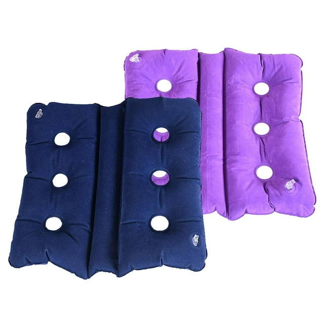 Cojines de Asiento Inflables de 2 Piezas, Cojín de Silla Portátil para Oficina, Silla de Ruedas, Viajes, Coches, Aeroplanos, Coxis, para Uso Dia