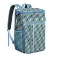 thumbnail image 1 of Abstract Ocean Cooler Backpack - Shark & Whale Themed Insulated Lunch Backpack, 20L Leakproof Soft Cooler with Multiple Pockets for Outdoor, Travel & Beach, 1 of 6