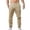 Khaki, variant on HXWCHs Men's Summer Linen Pants Slim Fit Yoga Wear Grey L