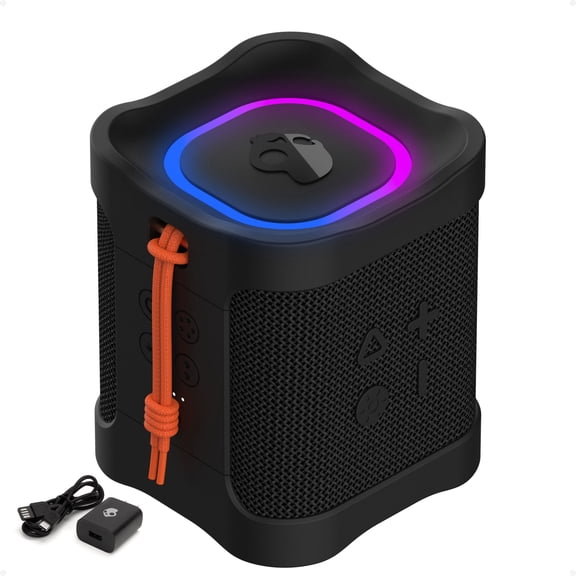 Skullcandy Terrain Mini 2 Bluetooth Speaker, IPX7 Water Resistant, 14H Battery Life, Portable, Multi-Link, LED Light Show