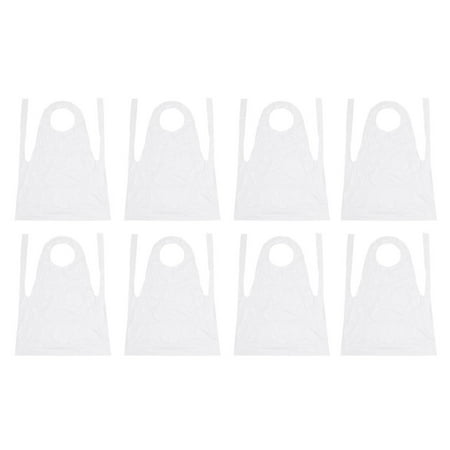 

35PCS White Waterproof Disposable Apron Grease Proof Plastic Apron Dustproof PE Apron for Adults