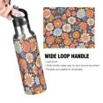 thumbnail image 4 of Yayeee 33oz Insulated Water Bottle Double Wall Stainless Steel with Flip Straw Lid, Colorful Flowers, 4 of 7