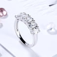 thumbnail image 3 of Blue Jewelry 14K White Gold Plated Rings - 1.6 Ct Oval Cut Diamond Rings - Gorgeous Multi Stone Anniversary Gift for Women's - Engagement Wedding Diamond Band Jewelry - Causal Daily Wear Ring, 3 of 11