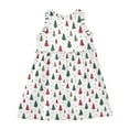 thumbnail image 4 of Girls Dress Christmas Snowman Sleeveless Dress for Girls Hem A-Line Casual Sundress, 4 of 7