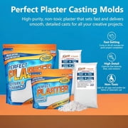 Perfect Plaster for Pottery and Ceramic Slip Casting Molds, Water-Based Powder Material for DIY Mold Making, Clay Reclaim Slabs, Sculptures and Crafts, Fast-Curing - 4 lb Bag