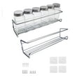 thumbnail image 1 of Estante organizador de especias de montaje en pared de 2 piezas, estantes de especias colgantes de Metal, soporte organizador de condimentos de una sola capa para el hogar, restaurante, cocina Rojo Verde, 1 of 5