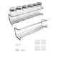 thumbnail image 1 of Estante organizador de especias de montaje en pared de 2 piezas, estantes de especias colgantes de Metal, soporte organizador de condimentos de una sola capa para el hogar, restaurante, cocina, 1 of 5