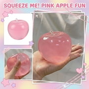 Shiny Red Apple Slow Rising, Realistic Fruit Shaped Sensory Item for Desk & Focus Lifelike Apple Squishy, Teacher's Desk or Home Office Decor