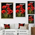 thumbnail image 4 of Designart "Cascade Of Crimson Poppies" Poppies Floater Framed Canvas Prints, 4 of 5
