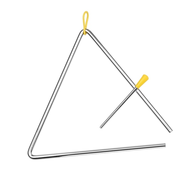 Musical Steel Triangle Percussion Instrument with Striker and Mallet Holder Gift for Kids to Learn and Enjoy Fun