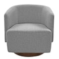 thumbnail image 2 of MINCETA Accent Chair,Modern Swivel Chairs for Living Room and Bedroom Reading with Wood Base,Performance Fabric in Gray, 2 of 5
