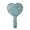 B Blue, variant on Ruanlalo Glitter Rhinestone Makeup Mirror with Long Handle High Clarity Portable Women Vanity Mirror Round Love Heart Square Handheld Cosmetic Mirror
