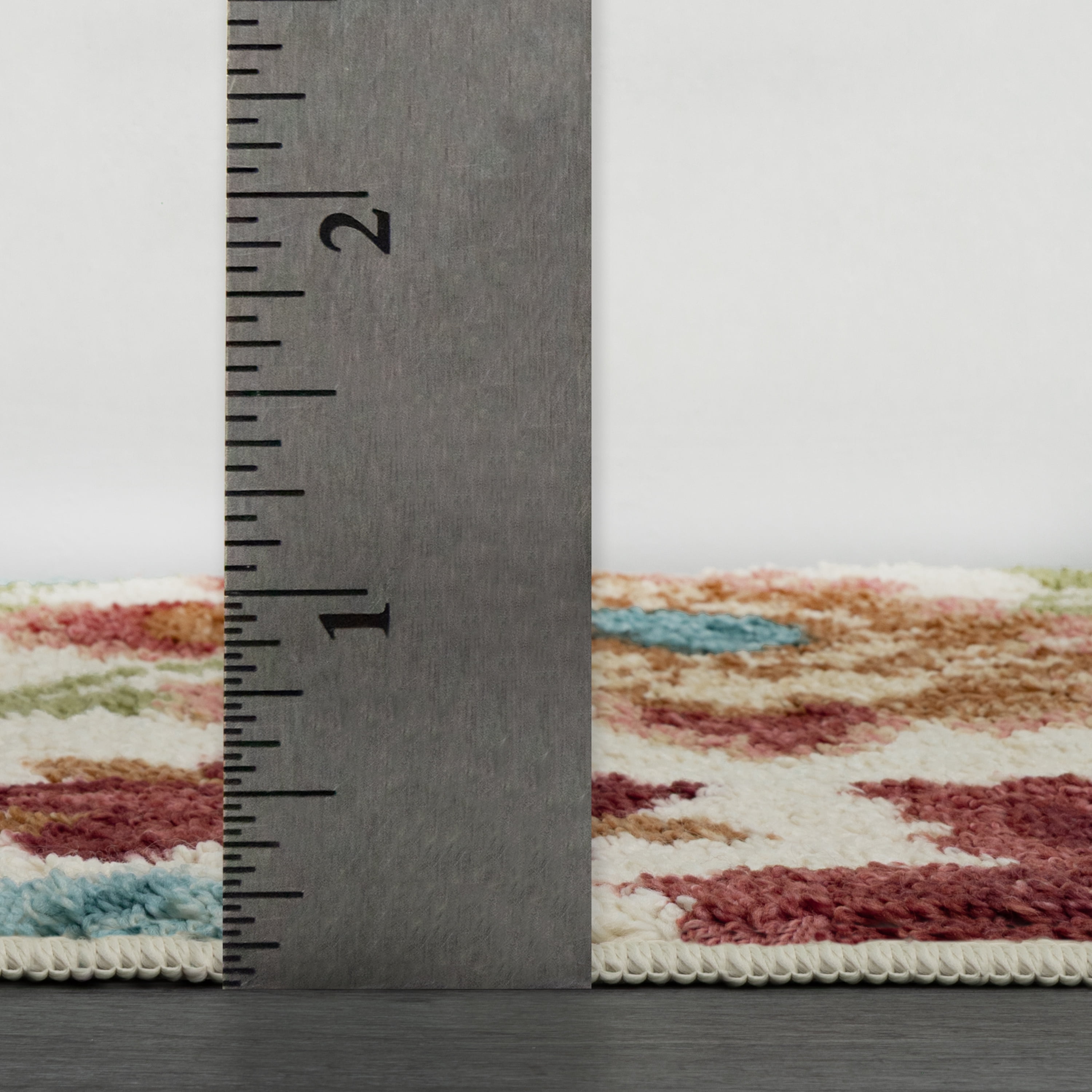 (2 pack) Mainstays Farmhouse Oversized Cream Floral Indoor Hallway Runner Rug, 1'10" x 5'