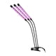 thumbnail image 1 of Luz de cultivo Luz de cultivo de plantas de interior de tres cabezales con Clip con espectro rojo y azul 3 modos de luz 9 niveles regulables cuello de cisne ajustable 3/6/12H temporizador Abanopi Luz de cultivo, 1 of 7