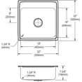 thumbnail image 2 of SS 22x22x7.6 Single Bowl Drop-in Sink, 2 of 7