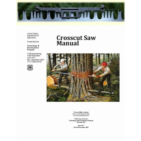 Crosscut Saw Manual (Paperback)