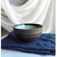 thumbnail image 6 of Pack Of 5 Ceramic Zen Blue Donburi Noodles Cereal Rice Soup Dinner Bowls 38oz, 6 of 6