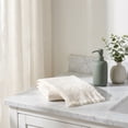 thumbnail image 5 of REGALWOVEN Jacquard Pattern Boho Decorative Hand Towels, 2 Pack Cotton Turkish Absorbent Soft Bathroom Towel Set White 13" x 29", 5 of 7