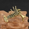 thumbnail image 6 of Gold Crawfishes Figurines Retro Brass Lobsters Statues Decorative Brass Ornament Pen Holders for Desktop, 6 of 8