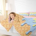 thumbnail image 4 of Manfei Sweet Candy 7pcs Queen Bedding,Watercolor Ice Cream Bedding Comforter Set Queen,Pink Reversible, 4 of 7