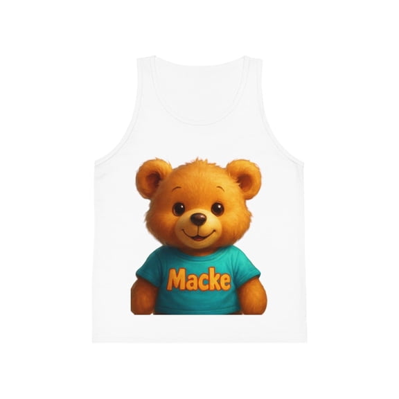 Cute Bear Kid's Jersey Tank Top-Macke design