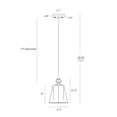 thumbnail image 5 of LNC Modern Cone Glass Pendant Light, 6.7" Polished Gold and Black Mini Ceiling Fixture, 5 of 14