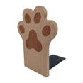 thumbnail image 2 of Sujetalibros de madera con forma de garra de gato, sujetalibros único para estanterías de escritorio C, 2 of 9