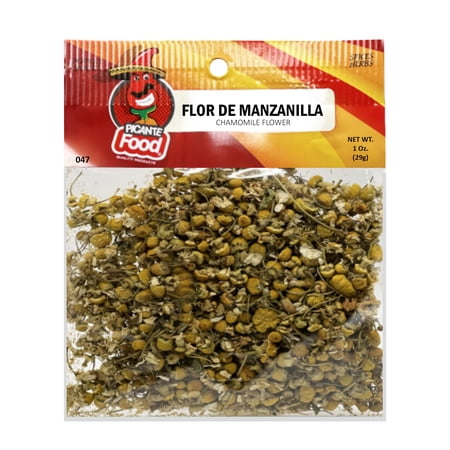 Picante Food Spices & Herbs Large Bags Chamomile Flower Flor De Manzanilla - 1 oz (Pack Of 12)