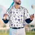 thumbnail image 4 of Fotbe Lavender Bicycle Baseball Jersey Shirt for Men and Women, Casual Short Sleeves Button Down T-Shirt-4X-Large, 4 of 9