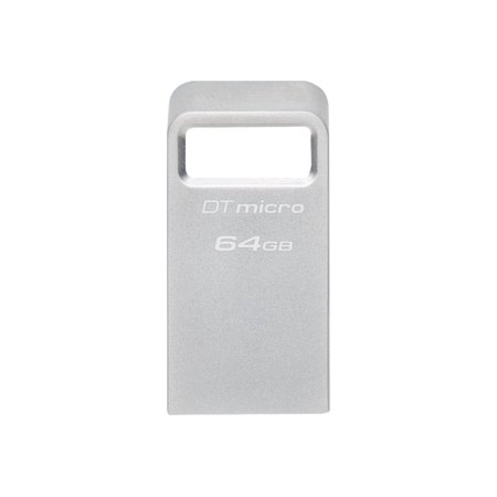 UPC: 0740617328066 | Kingston DataTraveler Micro USB Flash Drive – 64 GB – USB 3.2 (Gen 1) Type A – 200 MB/s Read Speed – Silver – 5 Year Warranty