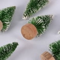 thumbnail image 7 of 12pcs Mini Christmas Tree Bottle Brush Trees Chrismas Village Trees Ornaments Mini Plastic Christmas Trees with Wooden Base for Christmas Decoration Miniature Chrismas Tree, 7 of 7