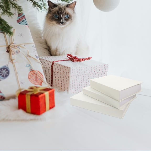 PTOOTP Decorative Books Beige Paper Versatile Use Unique Artistic Atmosphere 3Pcs