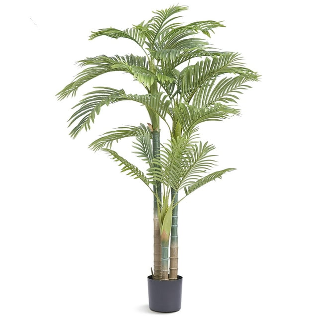 Palmera artificial de caña dorada VEVOR de 2 m con antivuelco