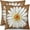 Brown White Daisy, variant on Sunflower Pillow Covers 18x18 Set of 2 Yellow Floral Butterfly Spring Summer Buffalo Plaid Outdoor Decorative Throw Pillows Farmhouse Pillowcases Linen Cushion Case Decor for Home Sofa Couch Bed