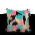 thumbnail image 2 of Plutus Brands Pink, Blue, Black, Yellow Plutus Exotic Animal Faux Fur Luxury Throw Pillow 12 in x 20in, Double Sided 12" x 20", 2 of 3
