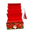thumbnail image 1 of Injueey Lote de 10 tarjetas de felicitación navideñas con forma de billetera y sobre para difundir alegría y alegría. Kits de decoración para fiestas rojo, 1 of 5