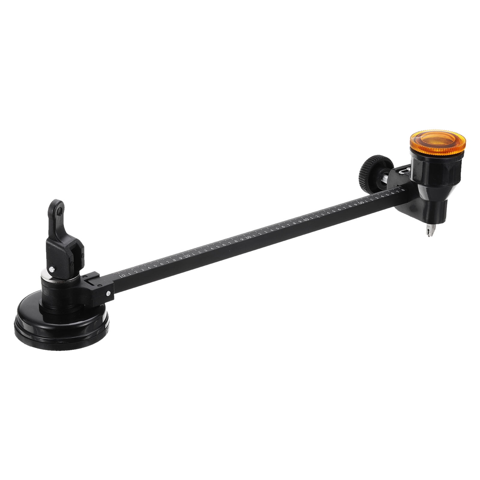 Oil-Filled Circular Glass Cutter 1.6"-11.8" Adjustable with Suction Cup for Glass, Black