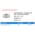 thumbnail image 2 of Front Brake Rotor - Compatible with 2006 - 2007 Pontiac G6 Base, 2 of 2