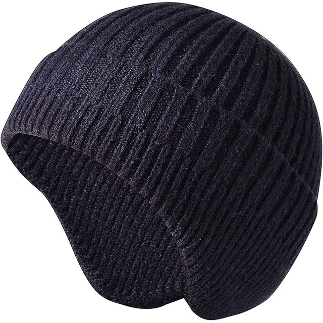 LinYooLi Women Beanie Winter Warm Knit Hats with Ear Flap Knitted Skull Cap Cold Weather