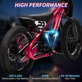thumbnail image 3 of Lightweight Electric Dirt Bike for Kids, 250W 16in Tires Electric Motorcycle, Electric Bike Adjustable Speeds 6.84-15.53 MPH, Detachable Battery, Electric Dirt Bike for Kids 6-12, 3 of 7