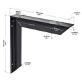 thumbnail image 4 of 2-Pack Rok Hardware 18" (457mm) Projection Heavy-Duty Aluminum Brackets, Black, 4 of 4