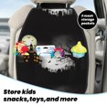thumbnail image 5 of Fuzoiu Happy Halloween 1 Print 2 Pack Kick Mat Back Seat Protector With 3 Storage Pockets, Universal Car Seat Back Organizer For Kids Pets, Waterproof Backseat Protector For Most Car, 5 of 8