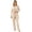 Beige, variant on Womens Pajama Sets, Lace Trim Cami Top, Belted Robe & Long Pants Loungewear 3 Piece Velvet Pajama Sets for Women