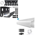 thumbnail image 1 of Bundle of J Channel Cable Raceway White and Metal Cable Management Tray White White, 1 of 5