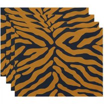 Simply Daisy 18" x 14" Animal Stripe Geometric Print Placemats, Set of 4