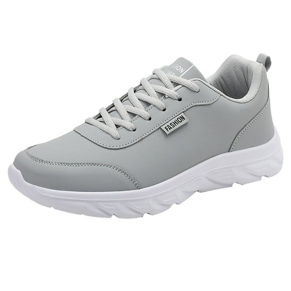 Kcodviy Mens Shoes Large Size Men Sneaker 12 Casual Leather Laace Up Mens Slip on Sneaker Solid Color Casual Shoes Sneaker Laces for Men Running